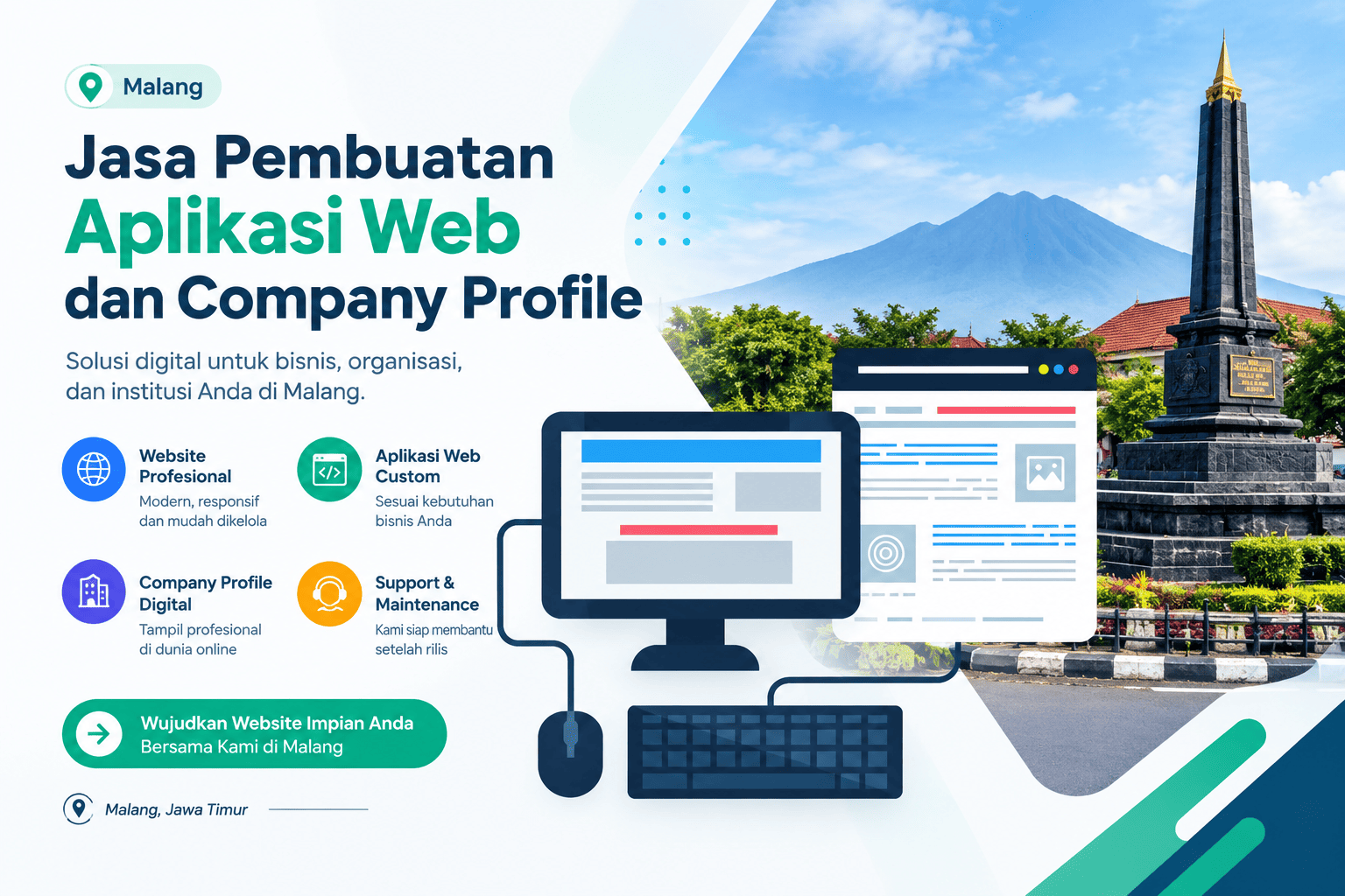 Jasa Pembuatan Aplikasi Web & Company Profile di Malang