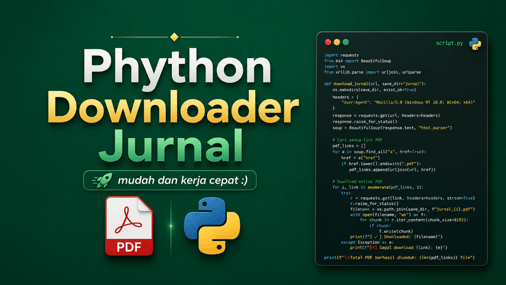 Proquest Downloader — tool Python otomasi unduh jurnal PDF dari ProQuest